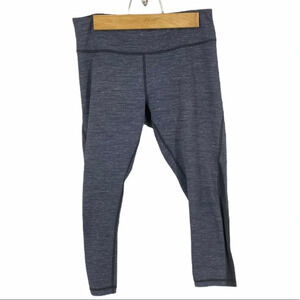 Zella Grey heathered cropped yoga pants Med exc condition
